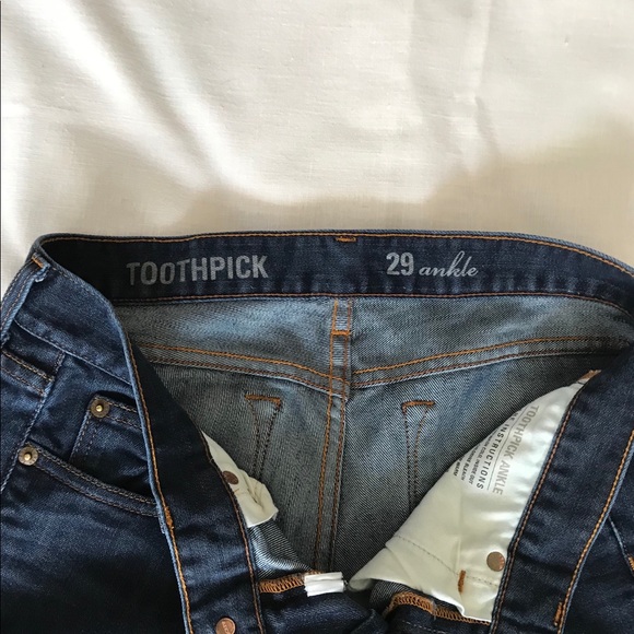 J. Crew Toothpick Ankle Dark Denim Sz 29 - Picture 3 of 5